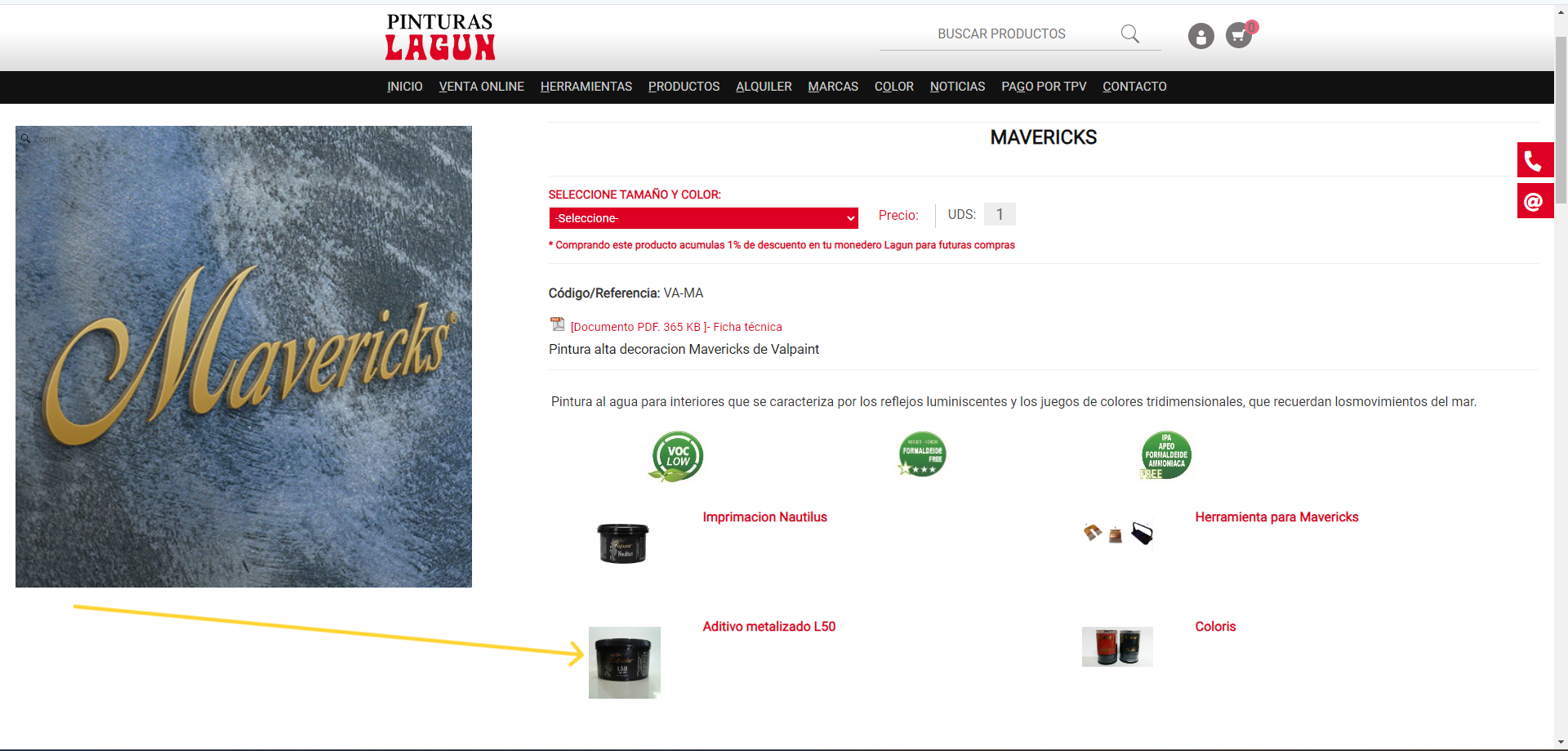 Enlace a aditivo metalizado L50